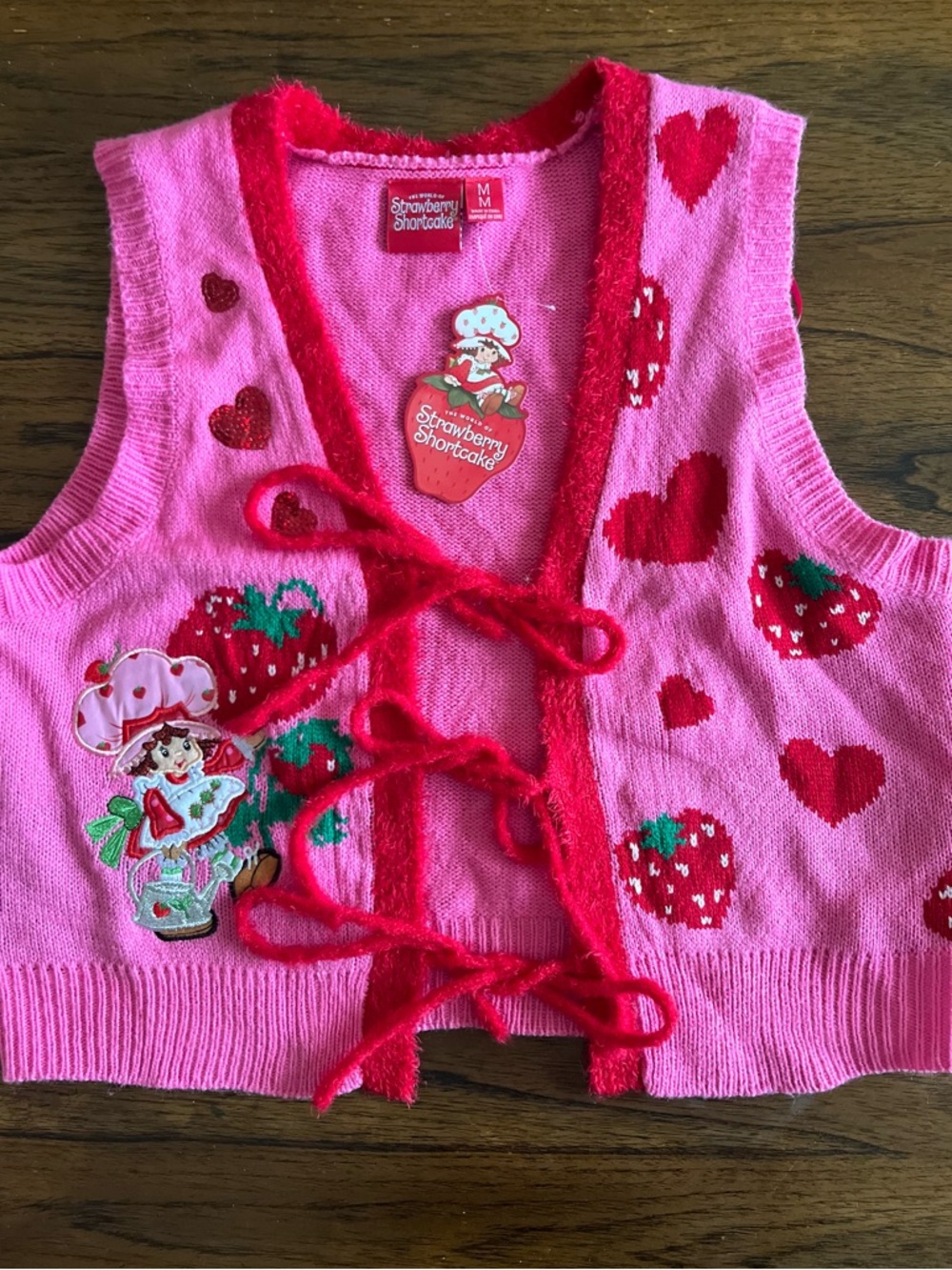 Y2K | Y2K Vibes Modern Strawberry Shortcake Knit Like Pink Vest Women it Girls